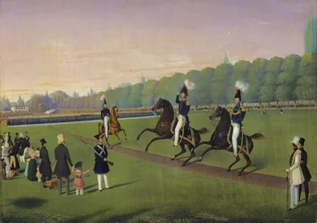 Parade des Hamburger Bürgermilitärs, 1840